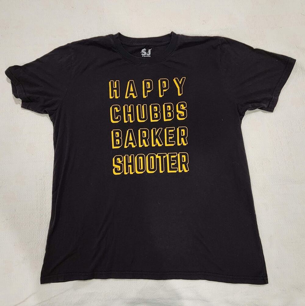 Happy Gilmore Chubbs Barker Shooter Golf T-Shirt Mens L Movie Humor Tee